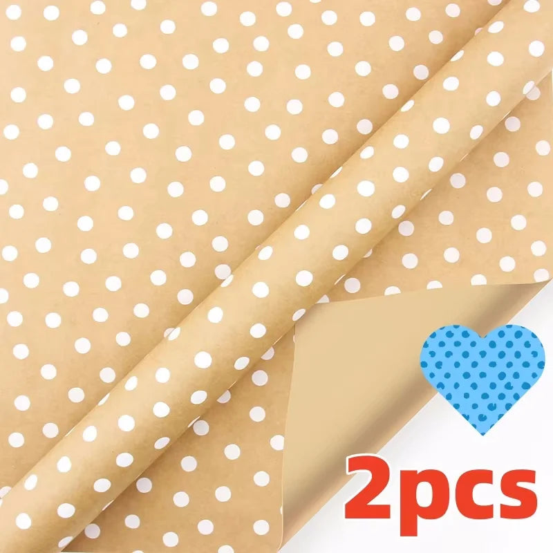 Christmas Gift Wrapping Paper with Snowflake Tree Pattern Paper Roll 16.9"x590" Eco-Friendly Paper Material for Holiday Presents