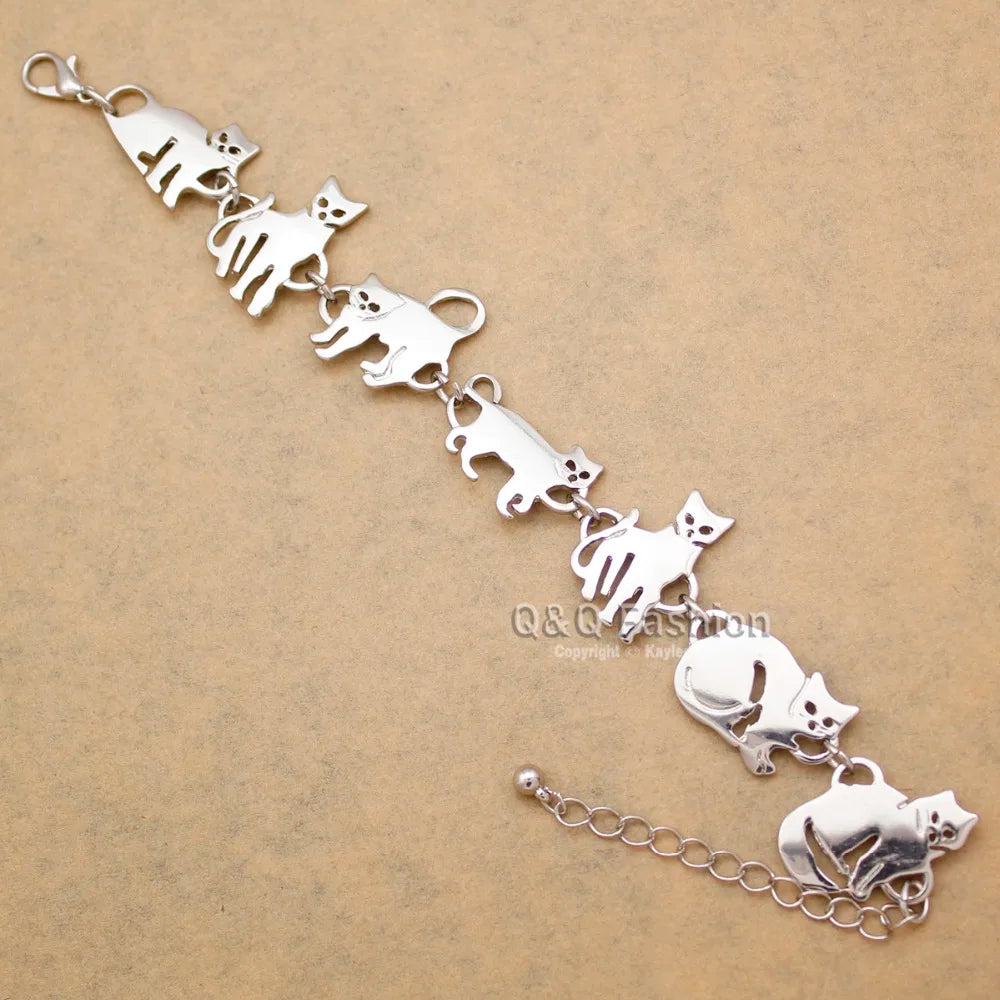 Women's Mythology Fairytale Bracelets Beads Charms Mermaid Seahorse Link Chain Crystal Bangle Armband Aesthetic Jewelry Vintage