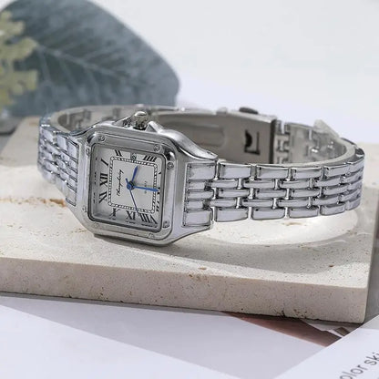 MAYZHISU Luxury Women's Watches Classic Brand Square Ladies Quartz Wristwatches Alloy Strap Business Female Clock Bracelet watch