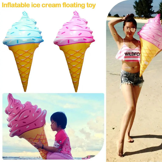 Cute Inflatable Ice Cream Swim Ring Lounger Pool Party Swimming Pool Floats for Adults Summer Outdoor Creative Pool Floats