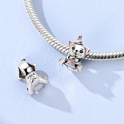 Original Charms Bead 925 Sterling Silver Inlaid Zirconium Animal Paper Crane Snail Pendants Fit Bracelet Jewelry Gift Marking