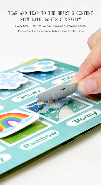 Montessori Busy Book Sticker Quiet Book for Kids Early Educational Toy Toddlers Matching Puzzles Game Baby Learning Toys Gifts