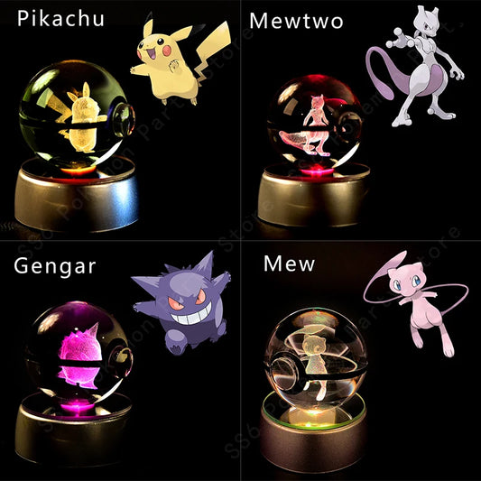 EtherealBe Pokemon 3D Crystal Ball Night Light