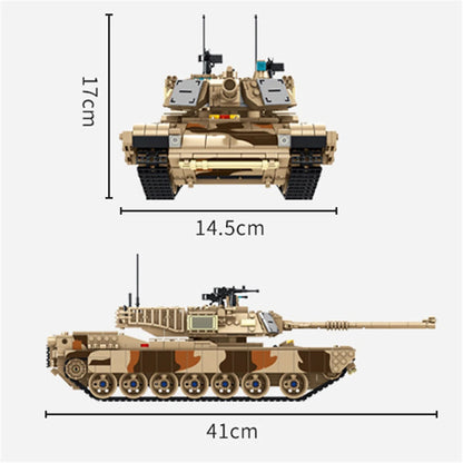 WW2 Military Leopard 2A4 Battle Tank Series Building Blocks Brick Model MOC Army Weapon Boy Set Kid Toy Childrens Christmas Gift