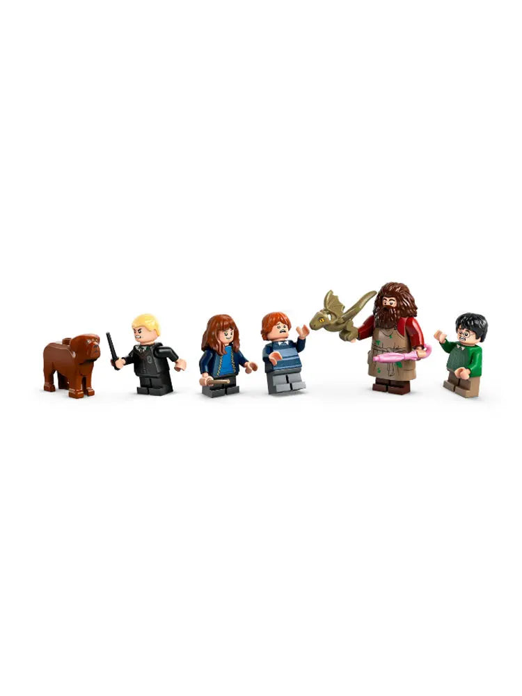 LEGO 76428 Harry Potter Hagrid’s Hut: An Unexpected Visit, Harry Potter Toy with 7 Characters and a Dragon for Magical Role Play