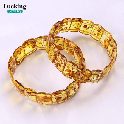 3A Natural Baltic Amber Bangle 11-14x15-17mm - Ultra-Rich Inclusions Bracelet for Collector's Raw Amber Jewelry