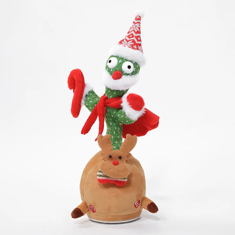 33cm Cactus Plush Toy Dancing Talking Cactus Lifelike Toy Kawaii Plush Glowing Cactus Doll Decoration Christmas Gift Collection