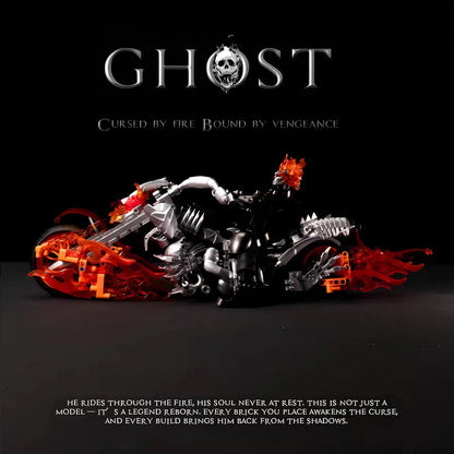 1436 PCS MOC City Super Hero Dark Motor Rider Building Blocks Comic Ghost Knight Motorcycle Assembly Bricks Toys Kids Boys Gifts