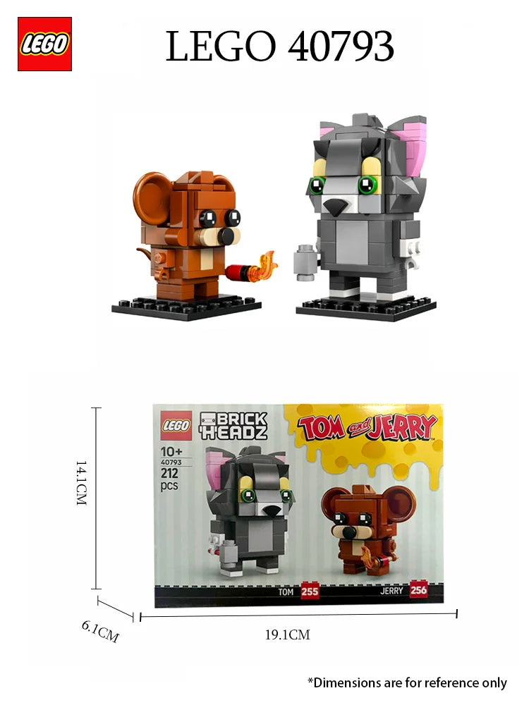 Lego 40793 Tom and Jerry Square Head Series 2025 New Children's Educational Building Blocks