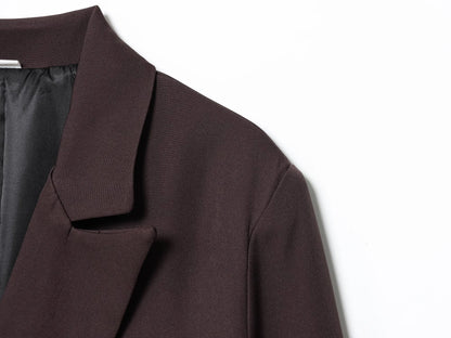 KONDALA Elegant Double Breasted Suit Women's Fall Commute Lapel Blazer Coat 2025 Spring Autumn Minimalist Office Lady Blazer