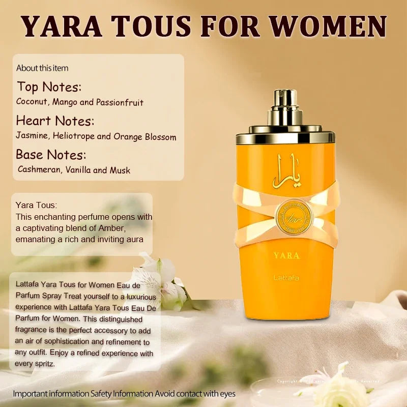 100ml Original Perfume Hombre Oil Body Spray Yara Moi For Women Eau De Parfum Lasting Fragrances High Quality Gift Deodorants