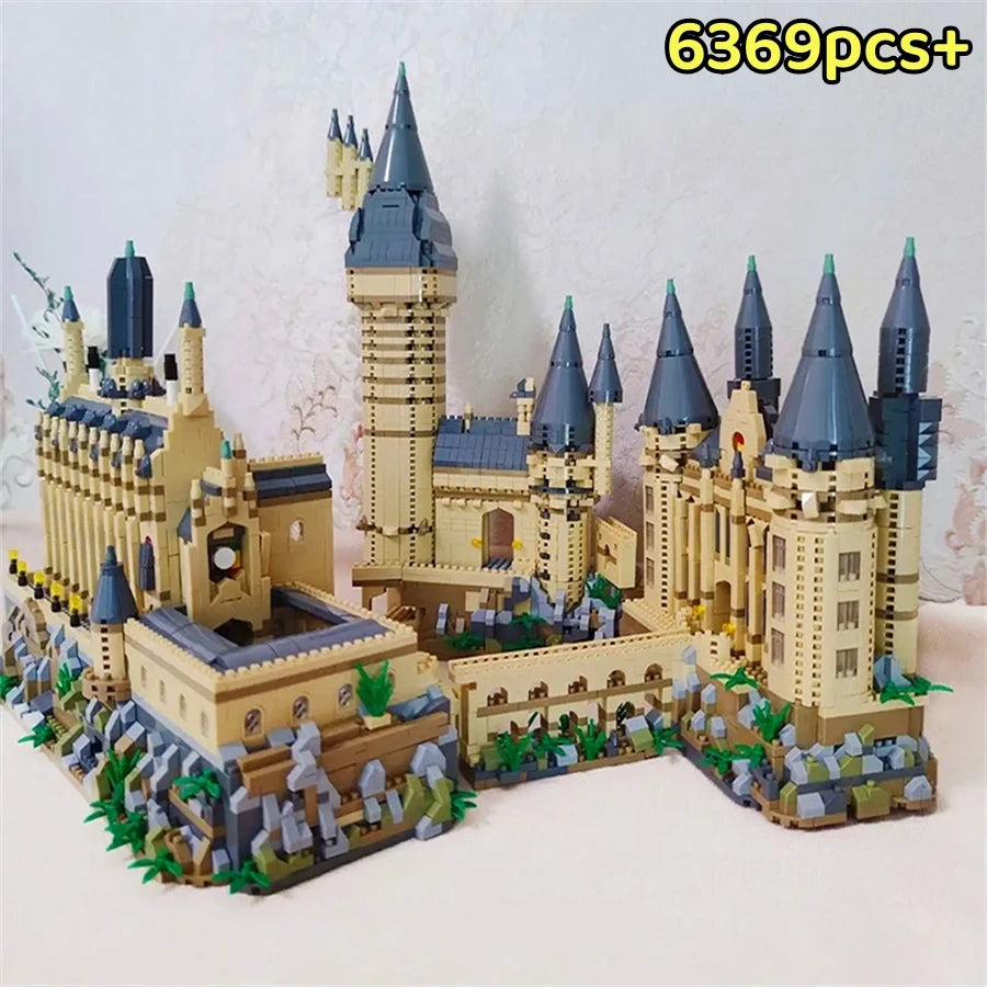Creative Medieval Magic Castle MOC Micro Bricks School Architecture Palace Model Building Blocks Set Gifts for Kid Assembly Toys