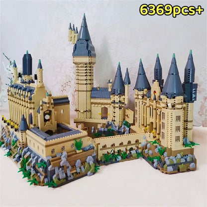 Creative Medieval Magic Castle MOC Micro Bricks School Architecture Palace Model Building Blocks Set Gifts for Kid Assembly Toys