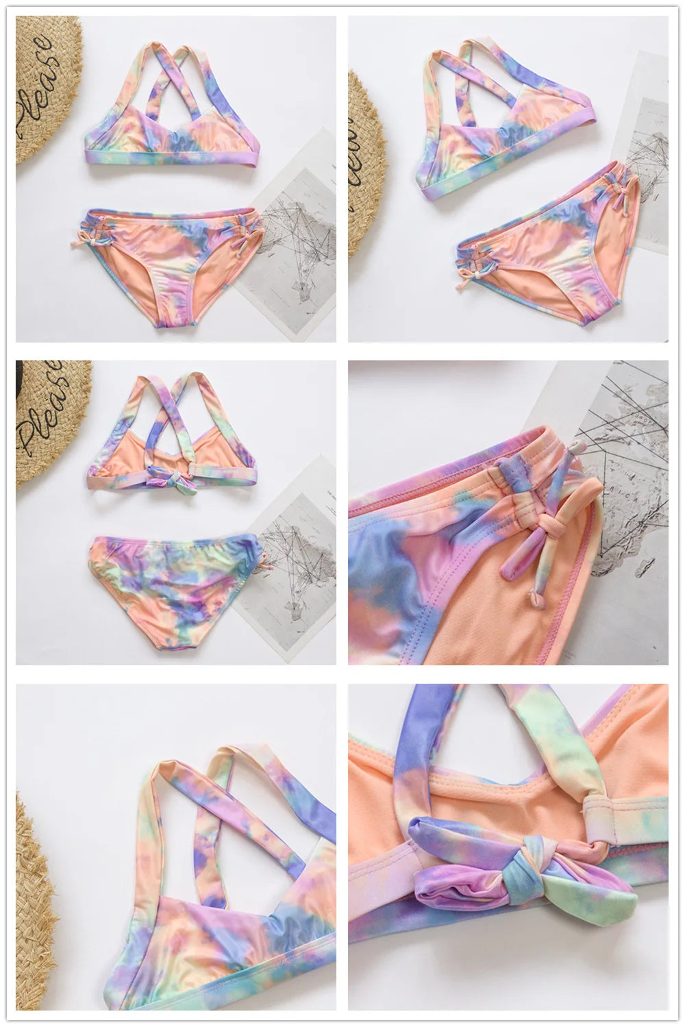 7-14Year Butterfly Print Child Bikini Set 2025 Girls Swimsuit Swimwear For Kids Summer Brazilian Teen Baby Swimming Suit Biquini