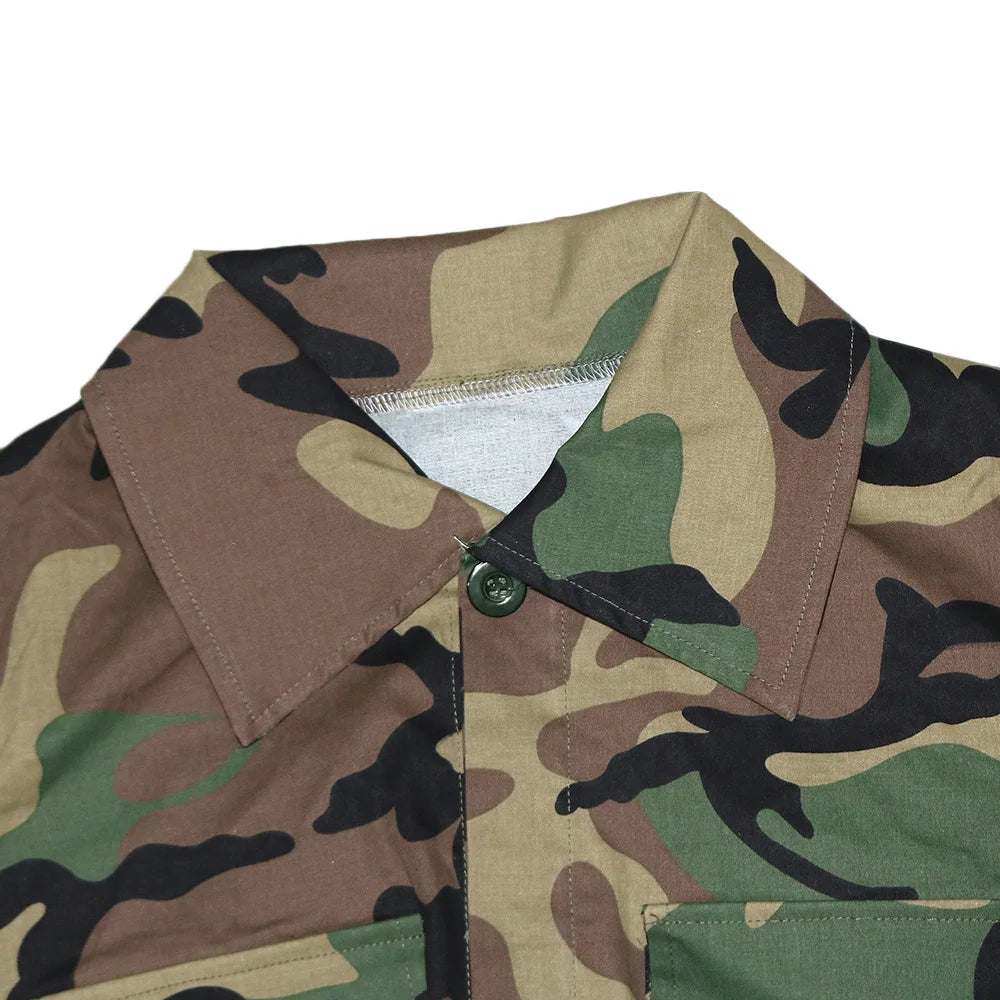Women's Clothes Coats Casual Fashion Camouflage Print Large Pocket Lapel Long Sleeve Short Jacket for Women