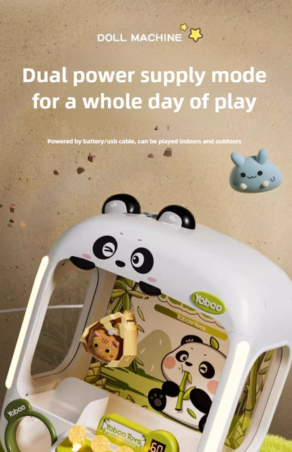 Children Mini Claw Machine Toy DIY Coin Operated Play Game Electric Clip Doll Arcade Machine Kids Interactive Toy Christmas Gift