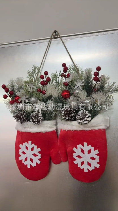 Christmas crutches, candies, lollipops, elderly people's gloves, hats, small ornaments, decorations, decorations, props