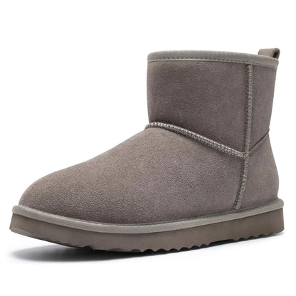 Evshine Winter Mini Snow Boots For Women Plush Lined Warm Suede Snow Boots Comfy Fuzzy Boots Fur Home Ankle Boots Lady Snow Boot