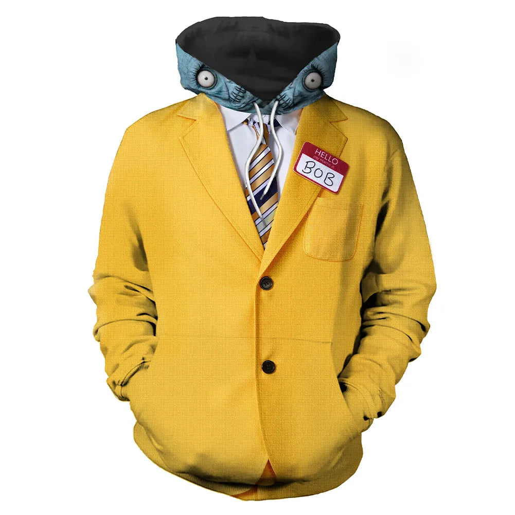 Movie Juices Costume Disguise BOB Cosplay Fantasy Mask Clothing Hoodie Adult Men Roleplay Fantasia Outfits Male Halloween
