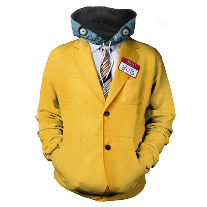 Movie Juices Costume Disguise BOB Cosplay Fantasy Mask Clothing Hoodie Adult Men Roleplay Fantasia Outfits Male Halloween