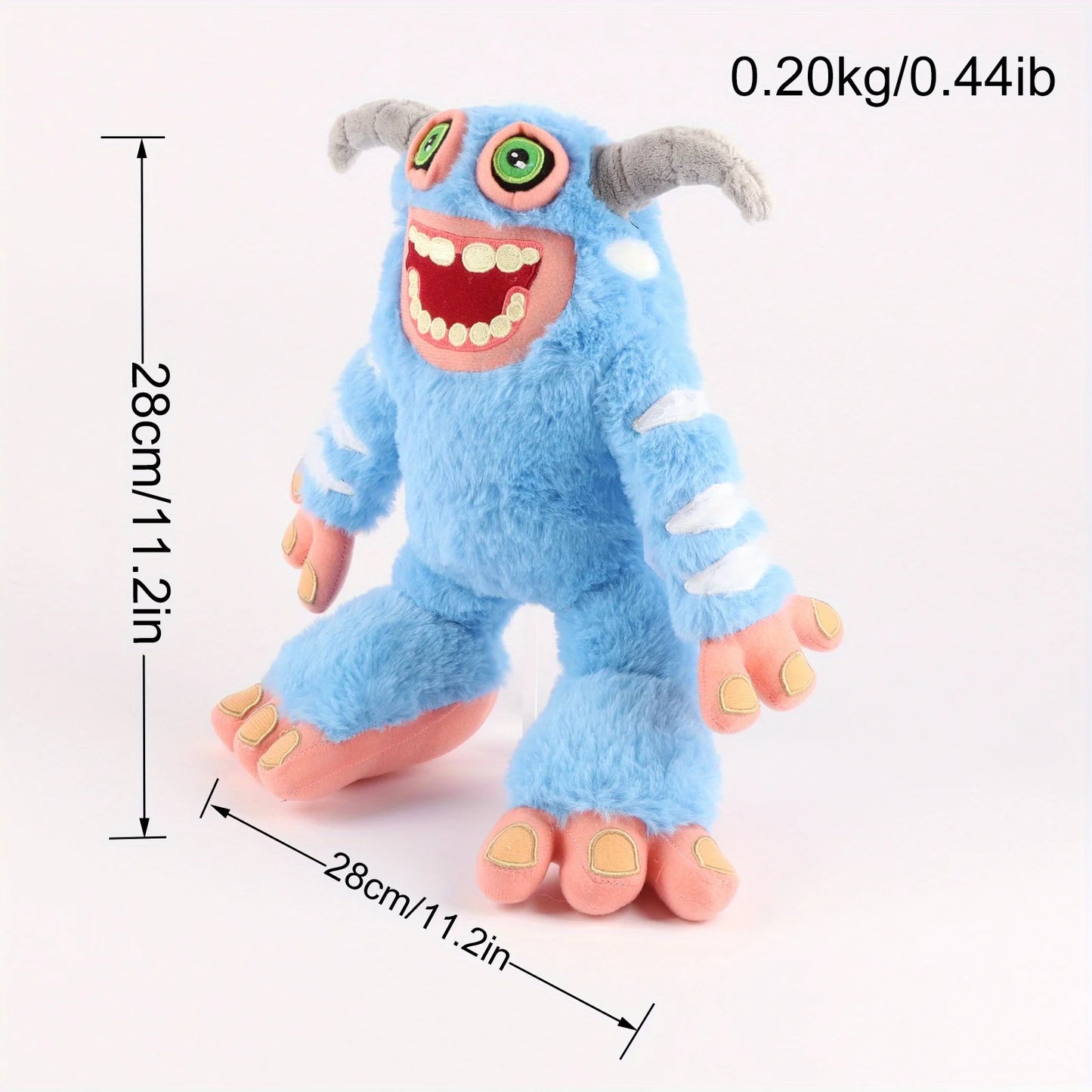 28cm/11.2in Monster Plush Toys Rare Mammott Plushies Funny Horror Game Monster Toys Soft Stuffed Animal Birthday Christmas Gift