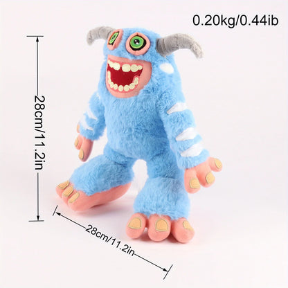 28cm/11.2in Monster Plush Toys Rare Mammott Plushies Funny Horror Game Monster Toys Soft Stuffed Animal Birthday Christmas Gift