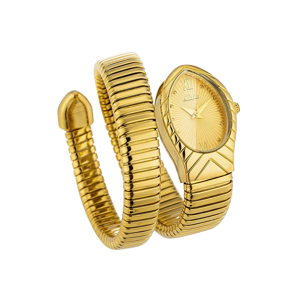 Top Brand MISSFOX Women's Watches New Quartz Snake Shape Simple Ladies Watch Fashion Unique Strap Waterproof Wristwatches