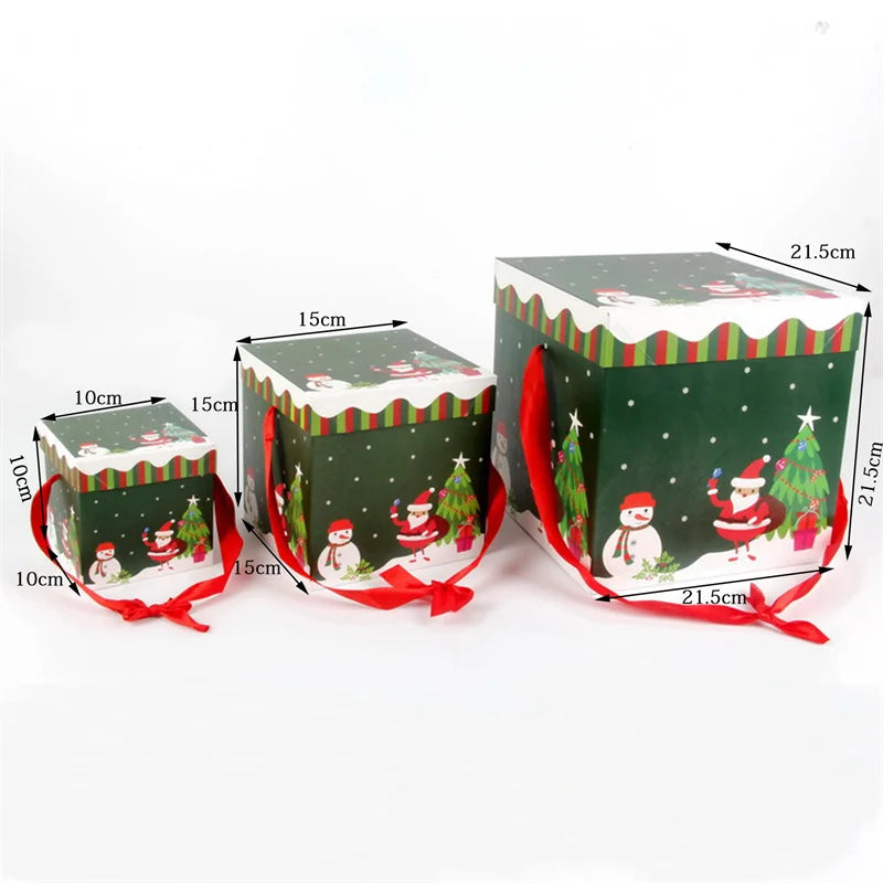Christmas Gift Boxes Outdoor Present Decoration Under The Tree Package For Indoor Holiday Party Wedding Home Ornament Decor