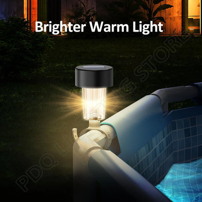6 packages Solar Pool Light Frame on the ground for swimming pool outdoor pool fence decorative accessories Waterproof LED