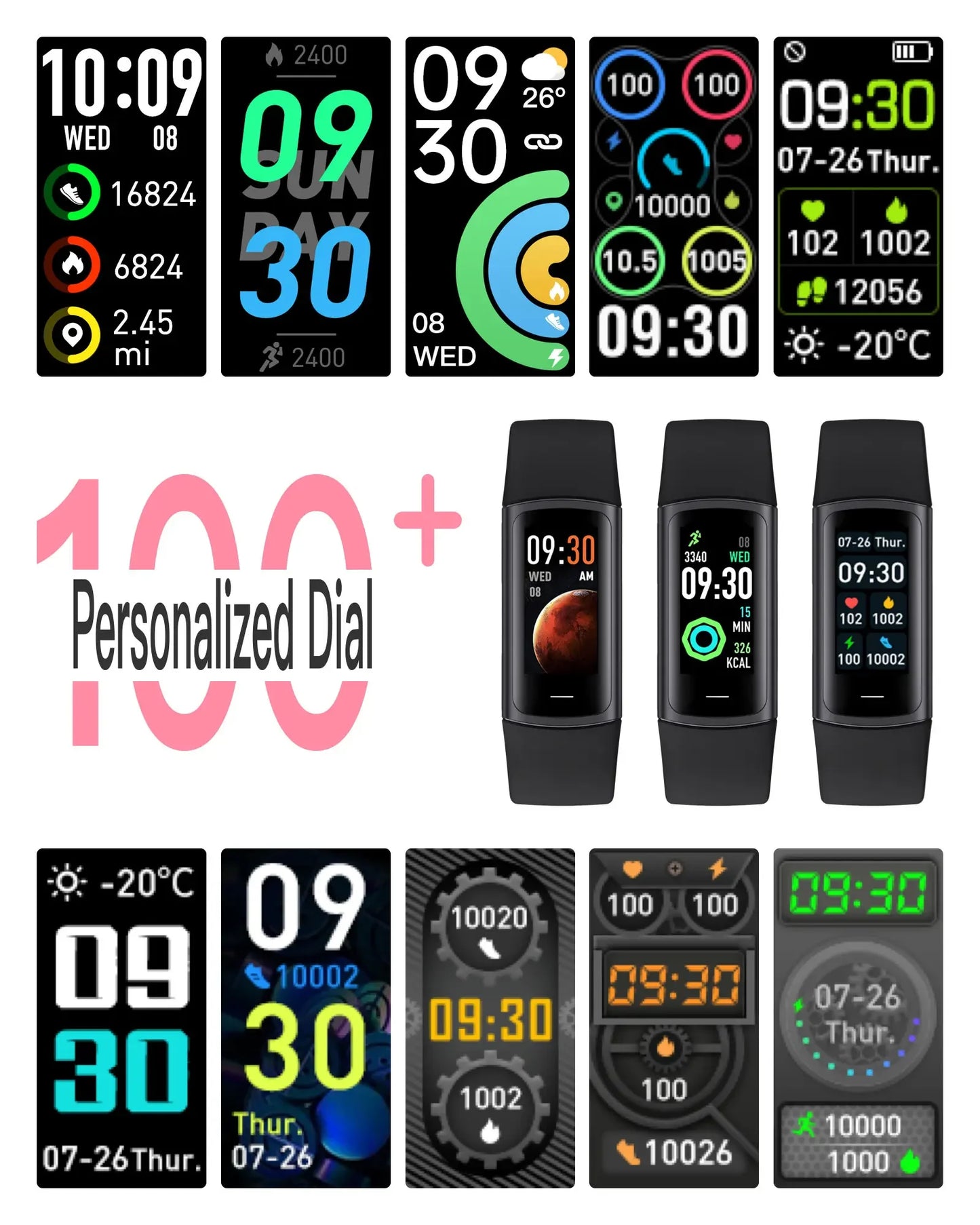 Smart Band 8 Pro Fitness Bracelet Wristbands Woman Pedometers For Walking Women'S Watches For Huawei Xiaomi Phone