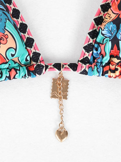 Micro Bikinis 2025 Sexy Women Swimsuits Female Swimwear Print Bikini Set Bathing Suit Swimming Suits Beachwear Thong Biquini