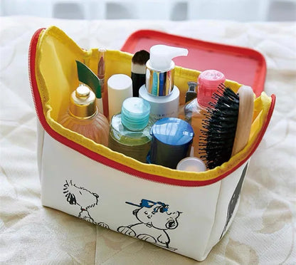 Snoopy Cosmetic Bag Anime Girl Wash Bag High Capacity House Shape Storage Bag Student Portable Cosmetic Bag Simple Wholesale