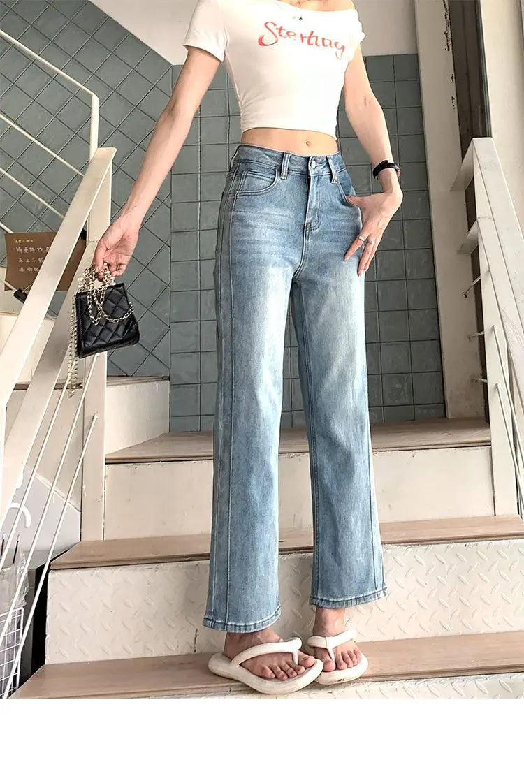 2025 Women  Jean Japan Vintage Style Low-Waisted Slimming Jeans Women's Bell-Bottom Pants Summer Season Fashion Y2K Jeans