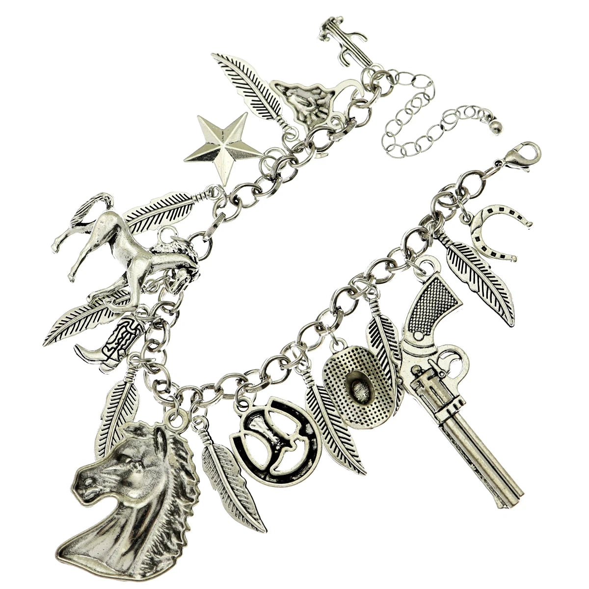 Women's Mythology Fairytale Bracelets Beads Charms Mermaid Seahorse Link Chain Crystal Bangle Armband Aesthetic Jewelry Vintage
