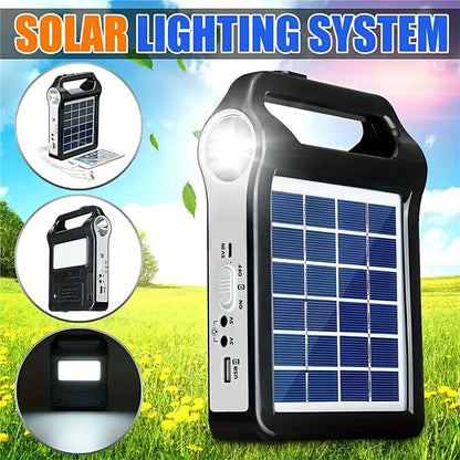 Portable Solar Generator | USB Charger, Lamp & Rechargeable | Home Energy Kit