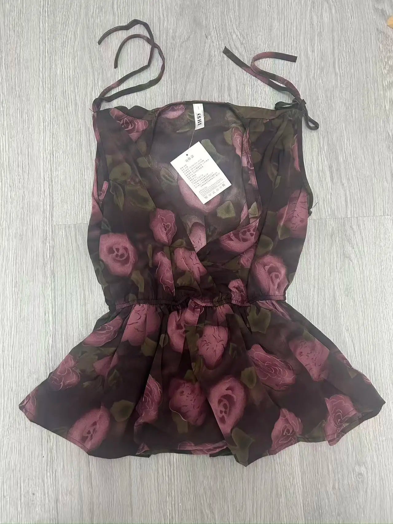 2025 Summer Woman Floral Halter Lace Blouse 2025 Vintage Sexy Slim Fit Fairy Korean Fashion Female Tops Outfits Elegant Style