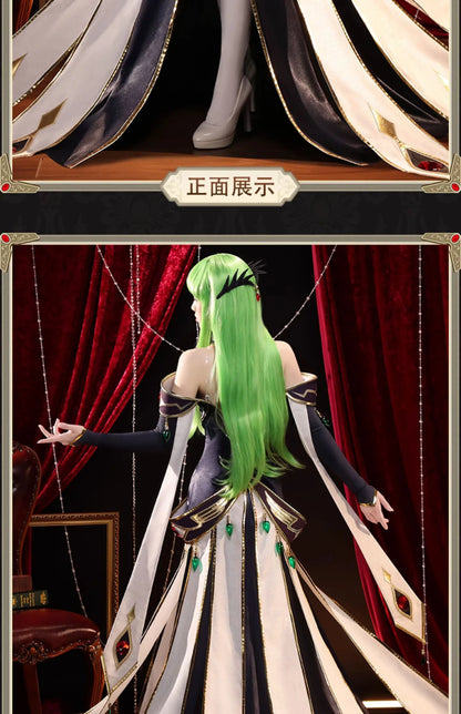 2025 New CC Cosplay Costume Halloween Christmas Role Playing C Geass Mooyiyi cos Queen Dress Gorgeous and elegant 1:1 restore