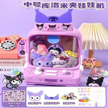 Sanrio Peripheral Children'S Toys Kuromi Claw Machine Clip Doll Machine Home Birthday Gift Girl Hand Toy Boy Toy Christmas Gift
