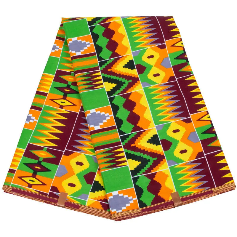 Africa Ankara Prints Ghana Kente Fabric Guaranteed Real Wax 100% Cotton High Quality African Sewing Pagne For Party Dress 6yards
