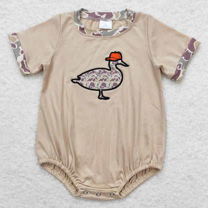 Hot Sale Baby Infant Boys Rompers Onesie Camo Duck Short Sleeve Rompers Boutique Kids Designer Clothes Boys Bubble Rompers New
