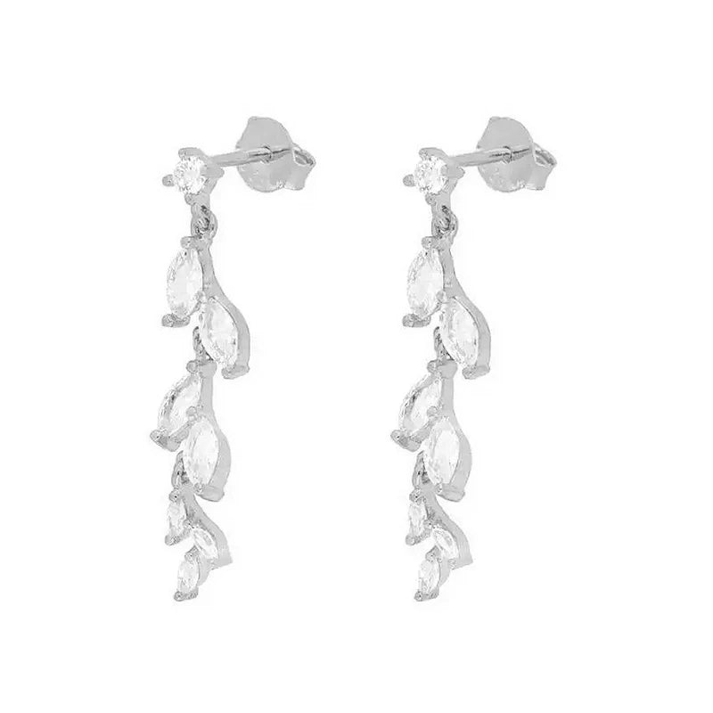 925 Sterling Silver Ear Needle Geometric Zircon Metal Earrings for women Shiny Crystal Luxury Small Stud Fashion Wedding Jewelry