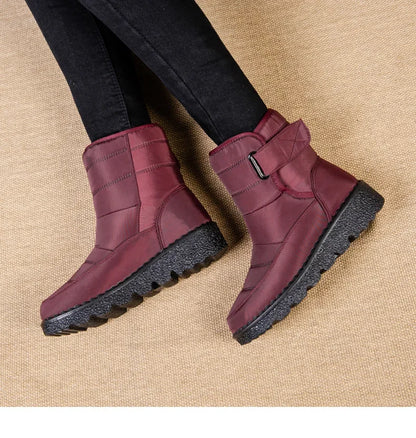 Waterproof Winter Boots for Women 2025 New Faux Fur Long Plush Snow Boots Woman Platform Shoes Warm Cotton Couples Ankle Boots