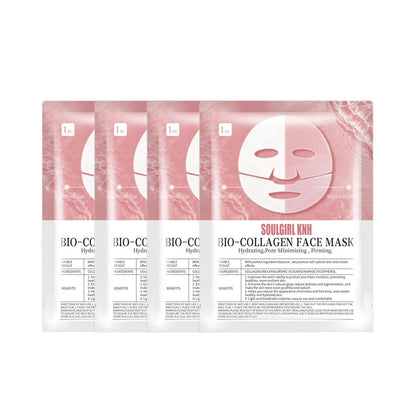 4Pcs Absorbable Bio-Collagen Face Mask Night Moisturizing Mask Firming Nourish Brightening Dissolvable Skin Care Products