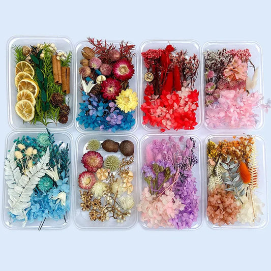 1Box Dried Flowers Dry Plants for Epoxy Resin Casting Mold DIY Aromatherapy Candle Molds Crafts Accessories