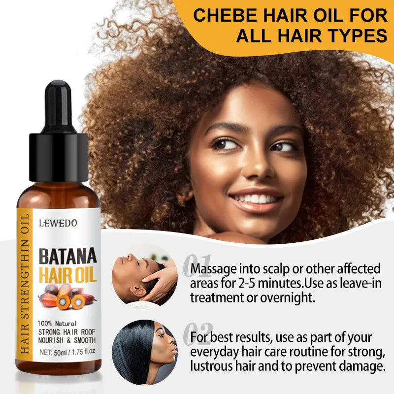 50ML African Hair Growth Oil 100% Pure Batana Hair Growth Mask Butter Anti Hair Loss Break Black Hair Regrowth Treatment