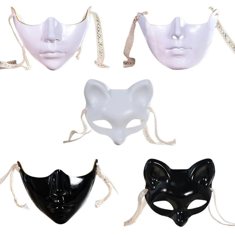 EtherealBe masquerade half face mask collection in various colors and designs for elegant parties