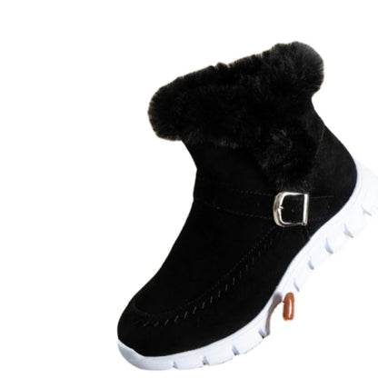 Winter Women Fur Warm Chelsea Snow Boots Casual Shoes New Short Plush Suede Ankle Boots Flats Gladiator Sport Ladies Botas Mujer