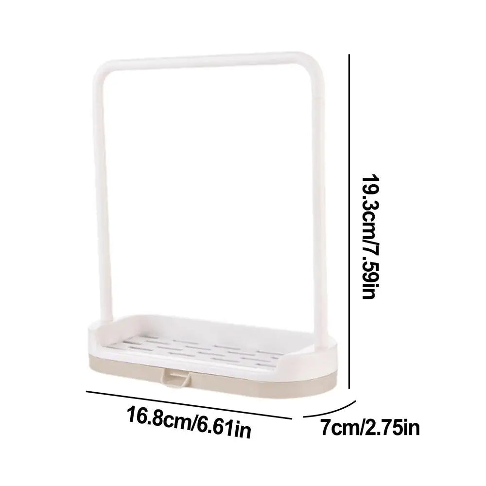 Kitchen Sink Storage Rack Dish Cloth Hanger Towel Organizer Holders Sponge Drain Shelf with Drain Tray household Gadgets