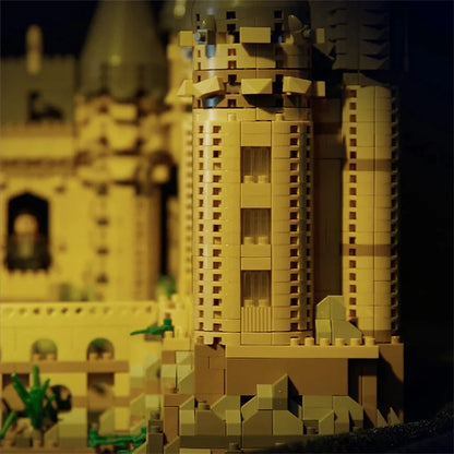 Creative Medieval Magic Castle MOC Micro Bricks School Architecture Palace Model Building Blocks Set Gifts for Kid Assembly Toys