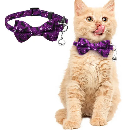 Pet Breakaway Cat Collar Halloween Adjustable Tie Bow Cute Puppy Kitten Collars Rabbit Accessories Pet Pet Products